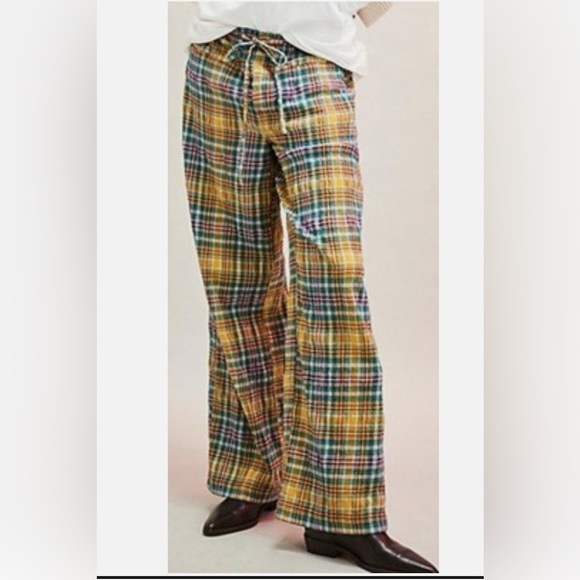 Free People Trousers Hudson Canyon Pants Small Multicolor Womens Wide Leg NWOT